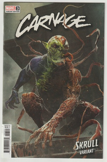 Carnage #3 (2022) - Bjorn Barends Skrull Variant cover