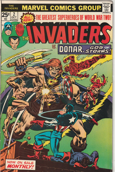 The Invaders #2 (1975) - 1st appearance of Brain-Drain, Classic battle of Captain America vs Namor vs Human Torch