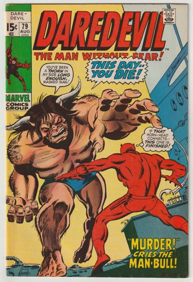 Daredevil #79 (1971) - 2nd Appearance of Man Bull