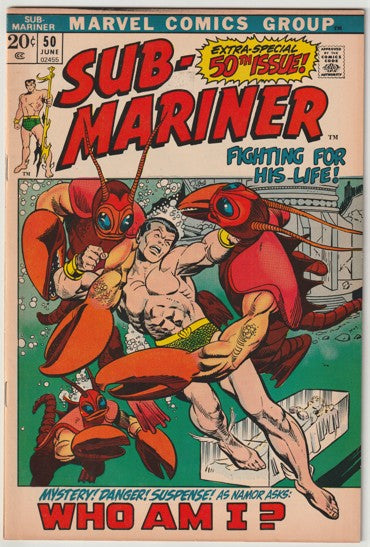 The Sub-Mariner #50 (1972) - Written & drawn by Bill Everett, 1st Appearance of Namorita