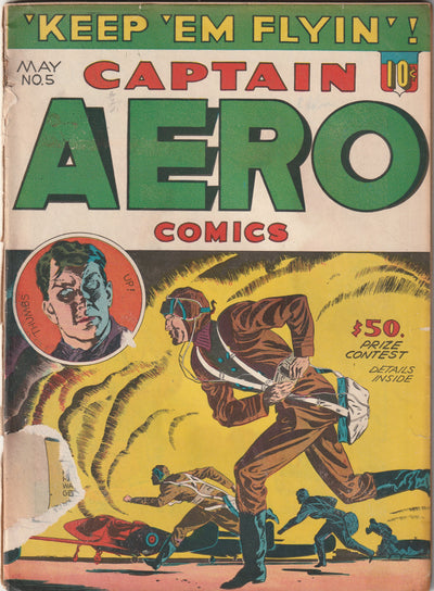 Captain Aero #5 (Vol 1 #11, 1942) - Joe Kubert art