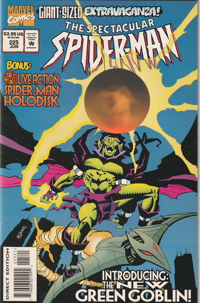 Spectacular Spider-Man #225 (1995) - Holodisk Edition. 1st Appearance Of Ben Urich As The Green Goblin