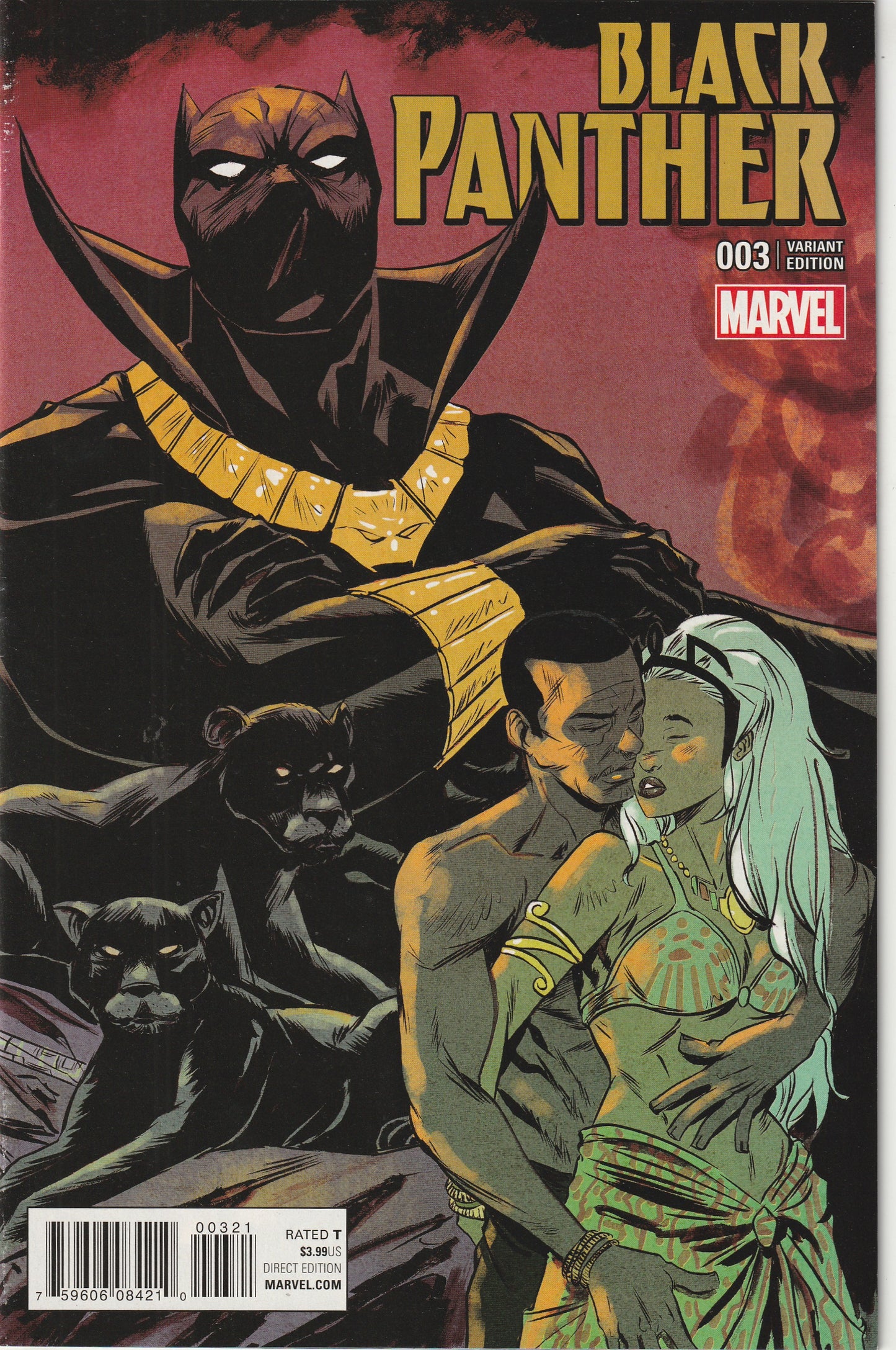 Black Panther #3 (2016) - Sanford Greene Connecting C Variant Cover