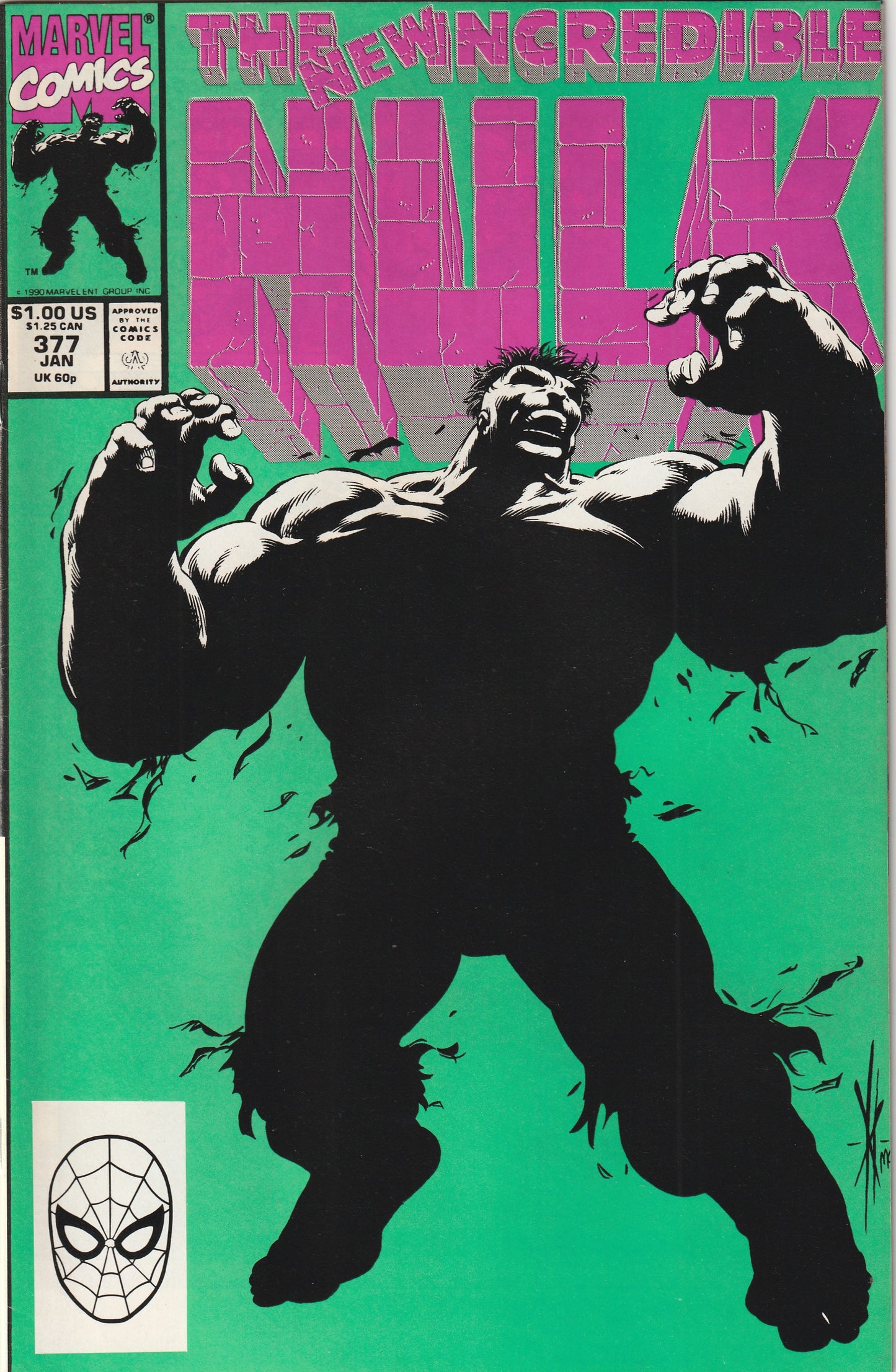 Incredible Hulk #377 (1991) - 1st Appearance of the Professor Hulk and Guilt Hulk - Direct edition
