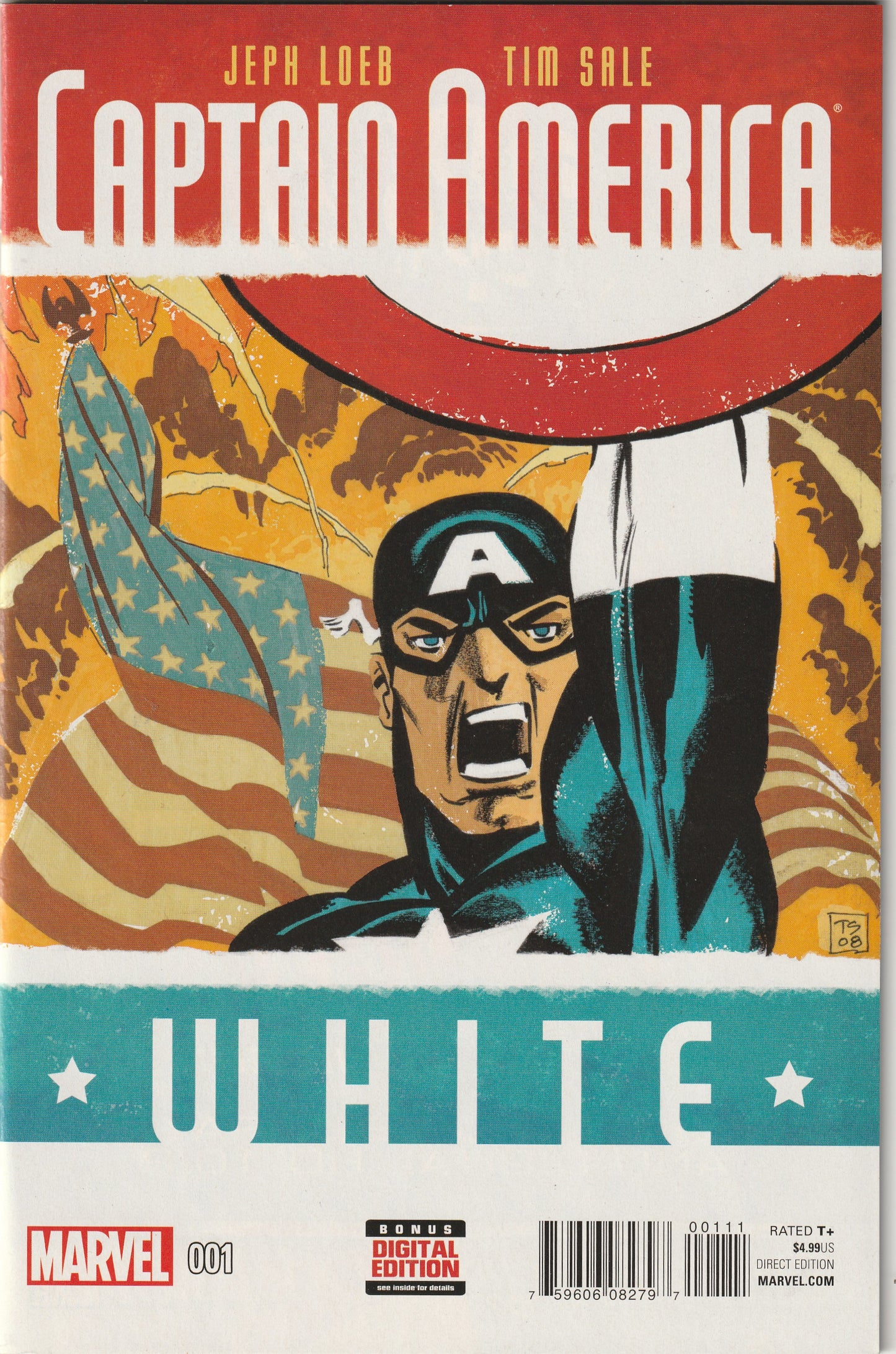 Captain America: White (2015-2016) - 5 issue mini series - Jeph Loeb & Tim Sale