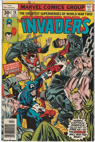 The Invaders #18 (1977) - 1st Appearance of Destroyer (Brian Falsworth)