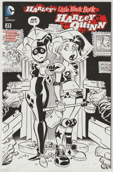 Harley Quinn #23 (Vol 2, 2016) - Bruce Timm Black Book Variant Cover