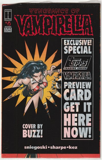 Vengeance of Vampirella #8 (1994) - Open bag w/trading card