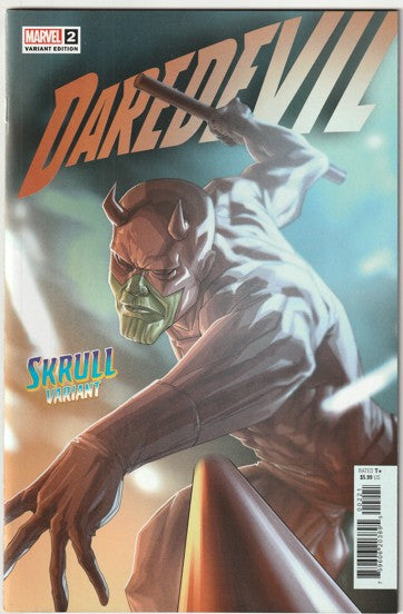 Daredevil #2 (LGY #650) (2022) - Pete Woods Skrull Variant Cover