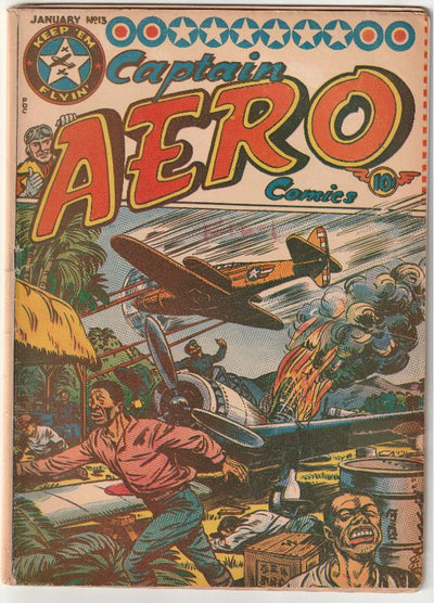 Captain Aero #13 (Vol 3 #11, 1944) - Quinlan Japanese WWII cover