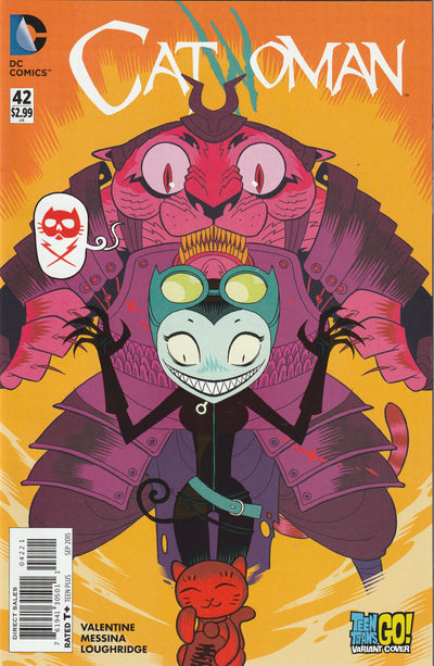 Catwoman #42 (2015) - Ben Caldwell Teen Titans Go Variant Cover