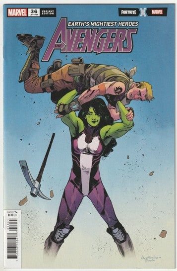 Avengers #36 (LGY #736) (2020) - Sara Pichelli Fortnite Variant Cover