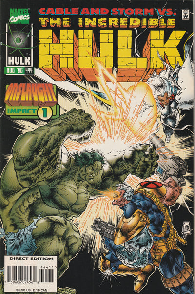 Incredible Hulk #444 (1996) - Onslaught - starring Cable and Storm