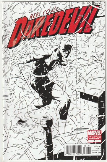 Daredevil #1 (2011) - Second Printing Variant Cover