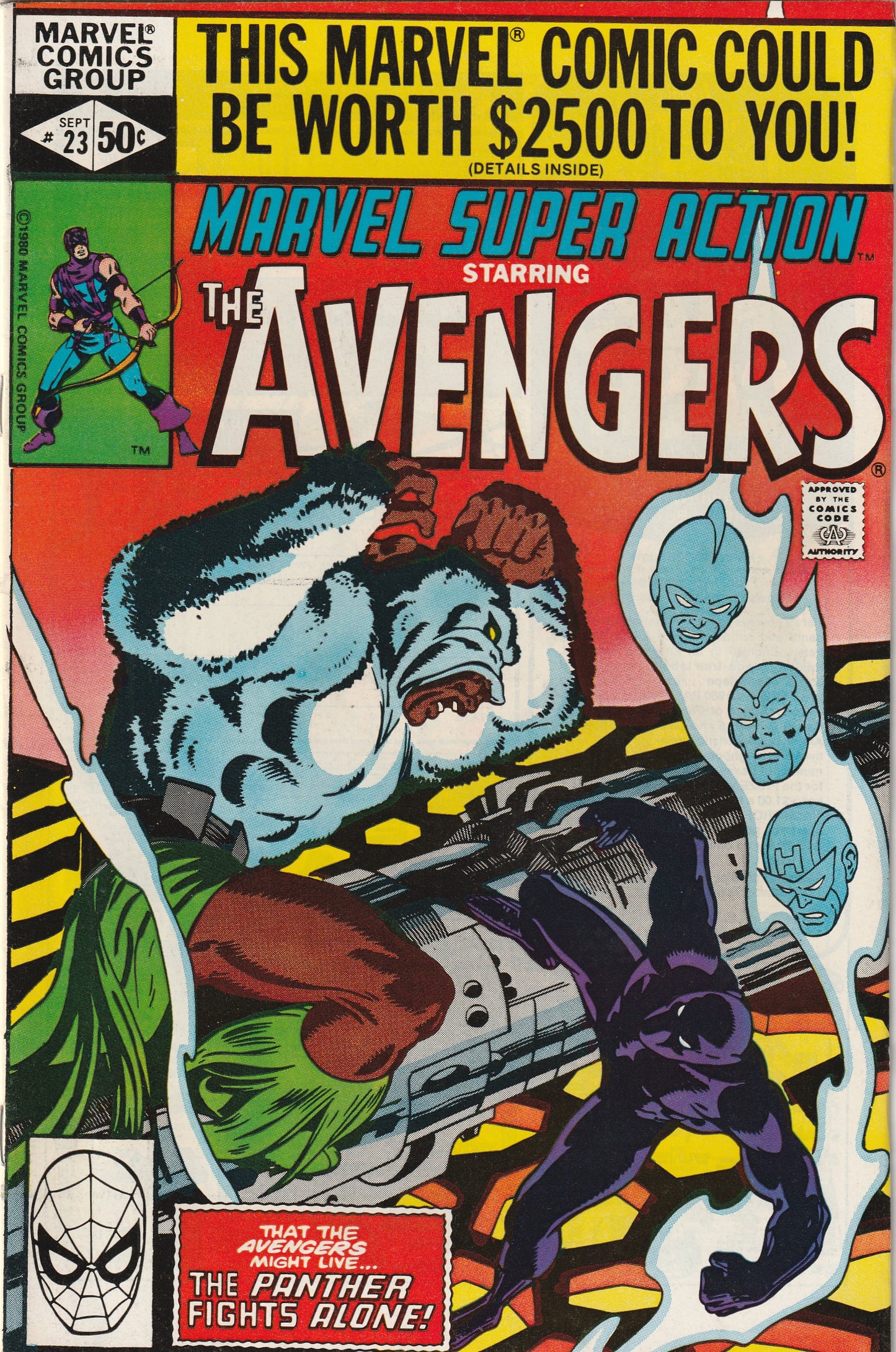 Marvel Super Action #23 (1980) Starring The Avengers vs Black Panther