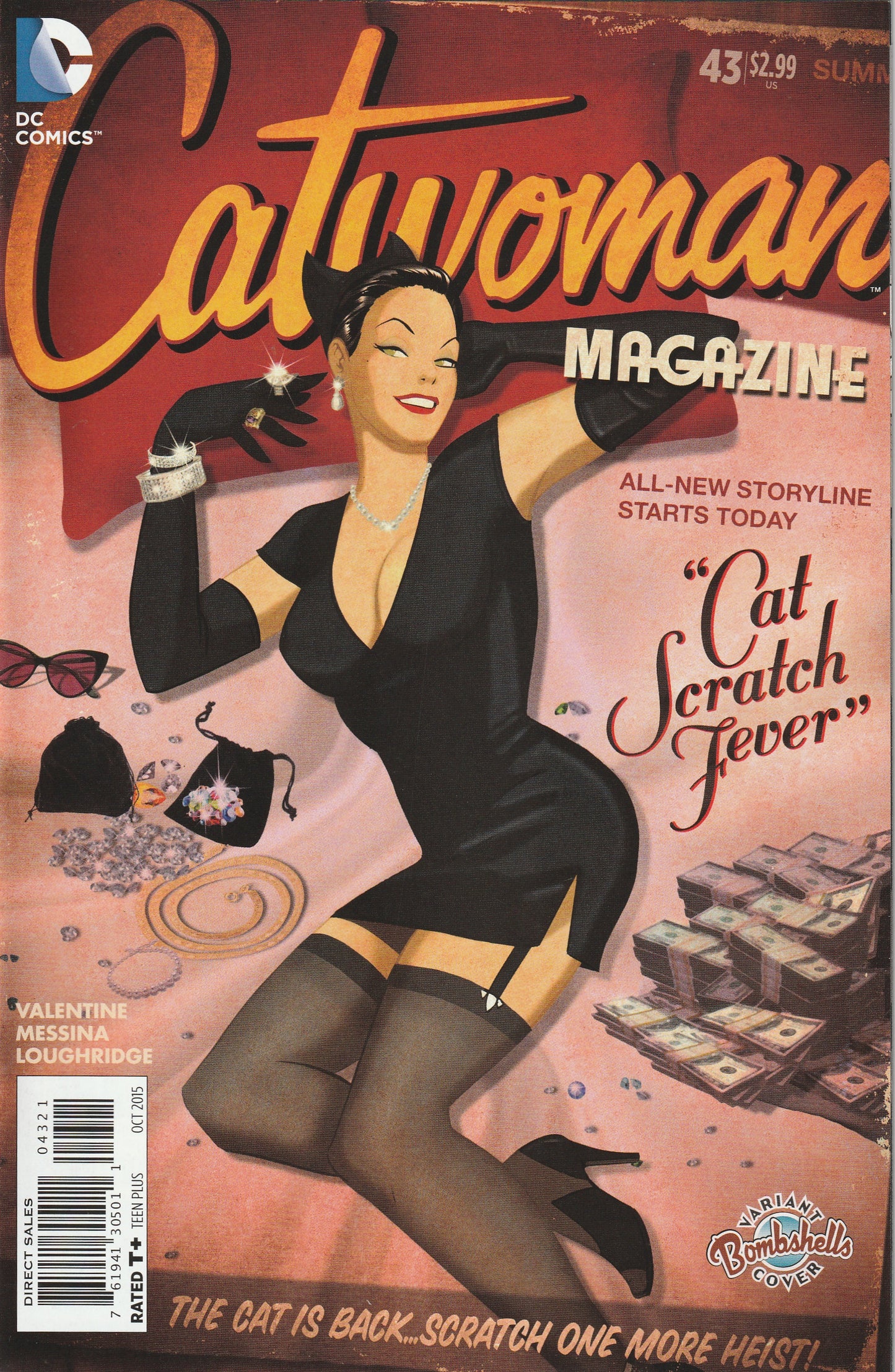 Catwoman #43 (2015) - Des Taylor Bombshells Variant Cover