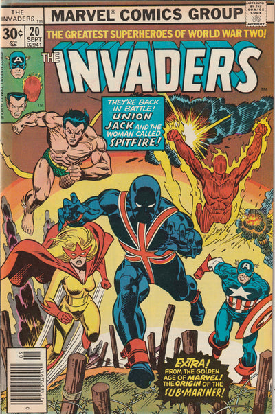 The Invaders #20 (1977) - 1st full appearance of Union Jack II (Brian Falsworth)