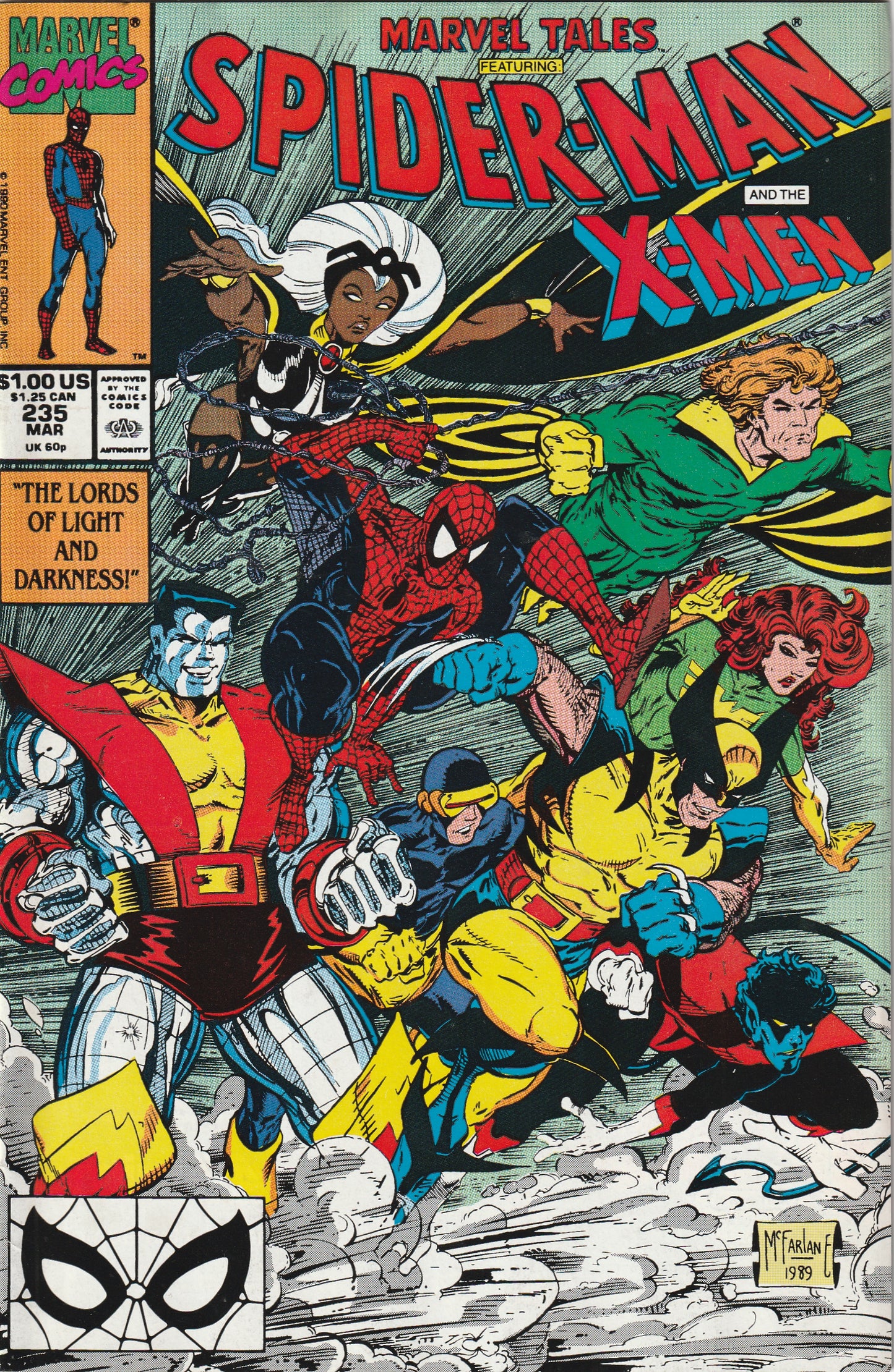 Marvel Tales #235 (1990) - Todd McFarlane cover, Reprints Marvel Team-Up Annual 1