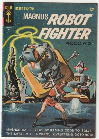 Magnus Robot Fighter #10 (1965) - Painted cover, 1st published Walt Simonson art!