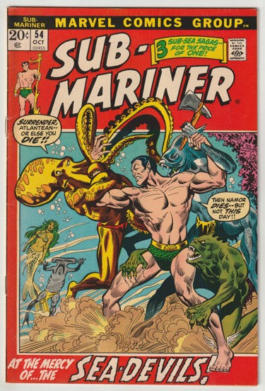 The Sub-Mariner #54 (1972) - Bill Everett, 1st appearance of Lorvex