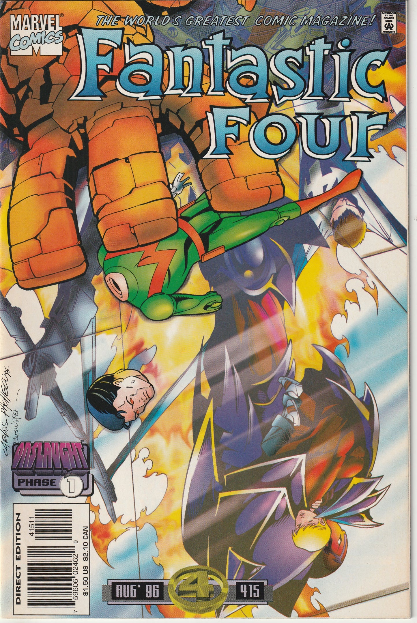 Fantastic Four #415 (1996) - Onslaught, X-Men appearance