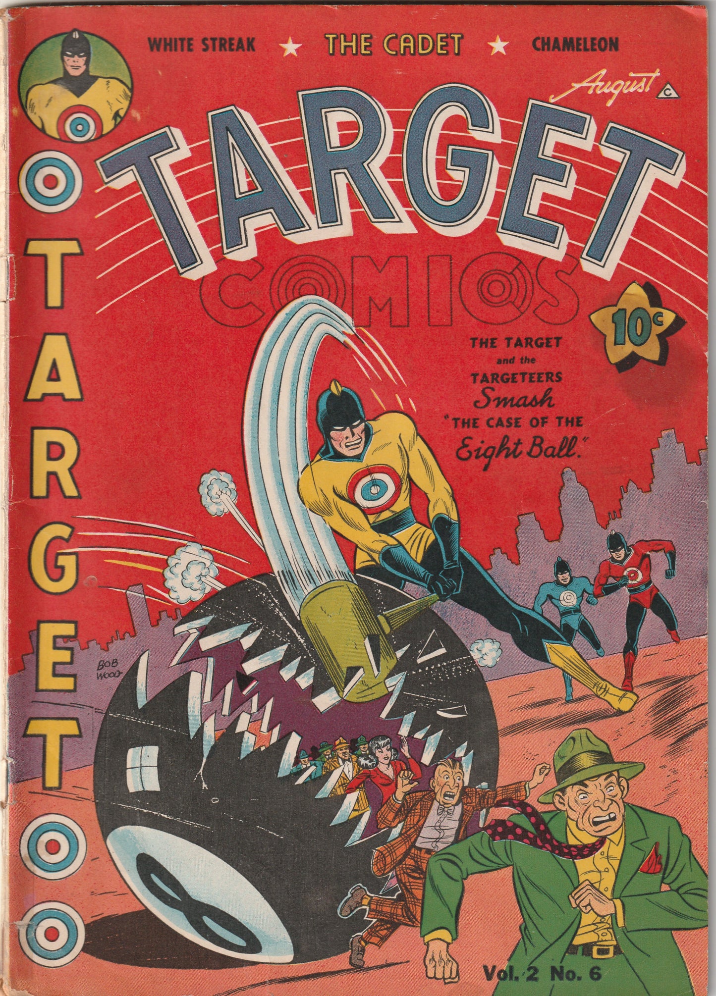 Target Comics Vol 2 #6 (1941) - Red Seal with White Streak