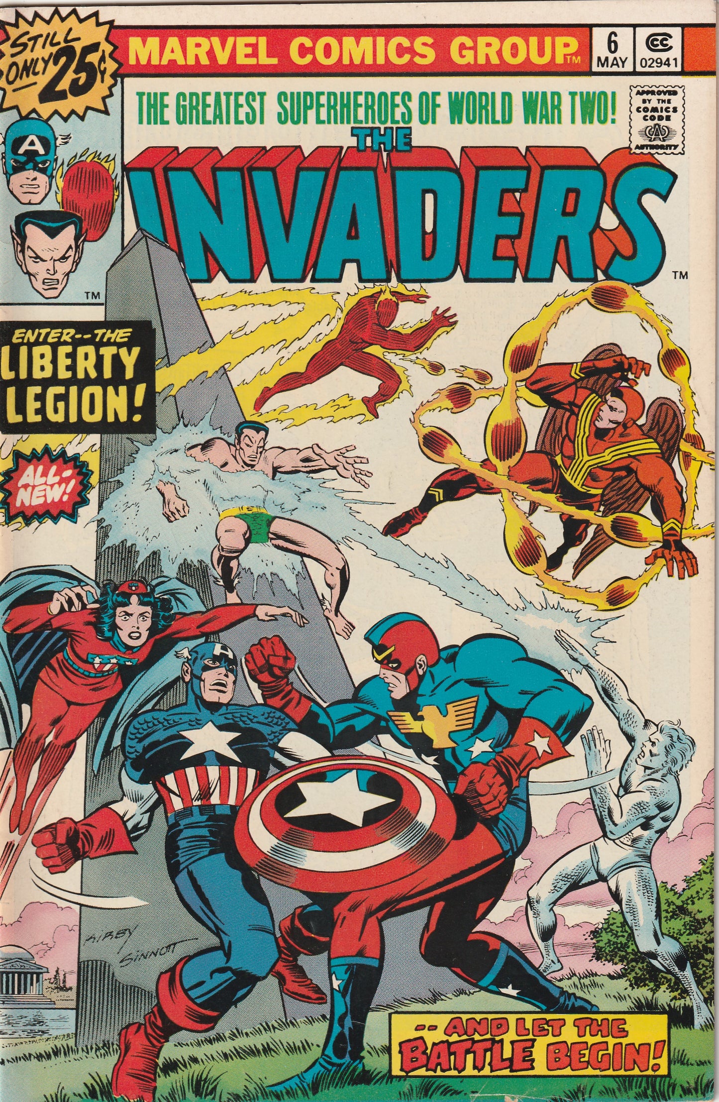 The Invaders #6 (1976) - 2nd team appearance of Liberty Legion