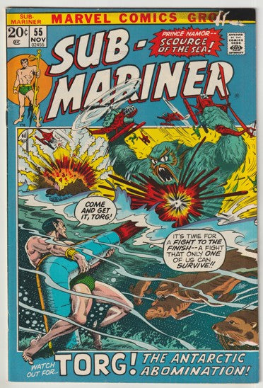 The Sub-Mariner #55 (1972) - Bill Everett, 1st Appearance of Torg