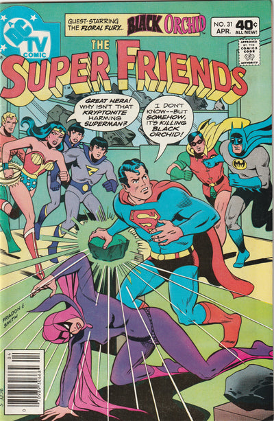 Super Friends #31 (1980) - Guest-Starring Black Orchid