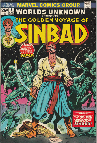 Worlds Unknown #7 (1974) - The Golden Voyage of Sinbad