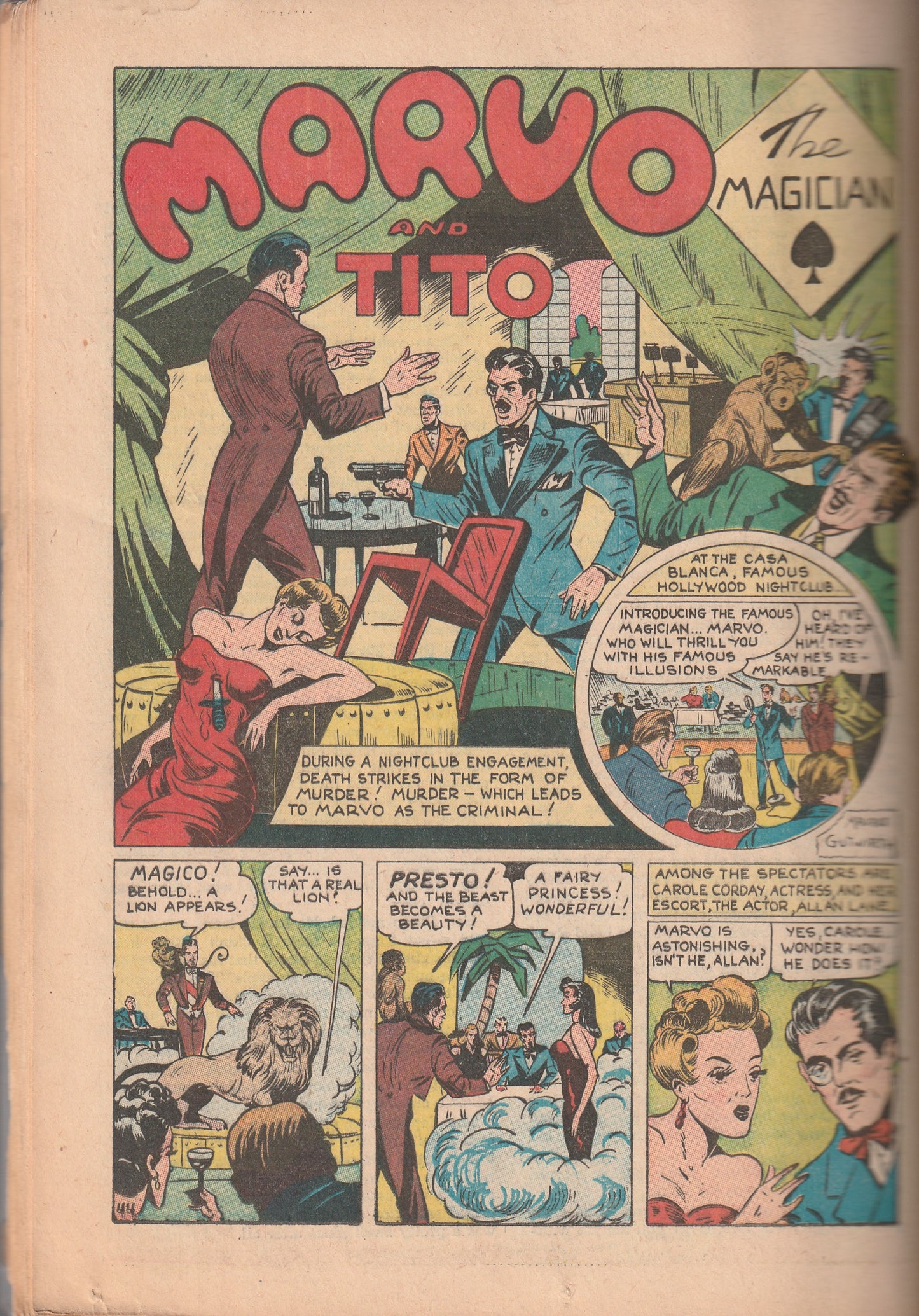 Lightning Comics Vol 3 #1  (1942) - Intro Lightning Girl & The Sword