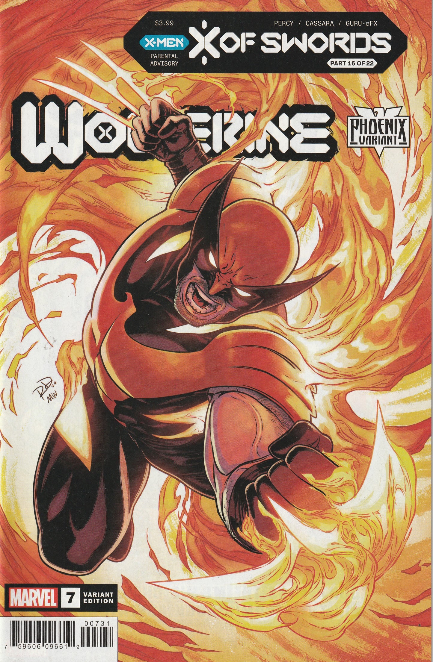 Wolverine #7 (2021) - Russell Dauterman Wolverine Phoenix Variant Cover