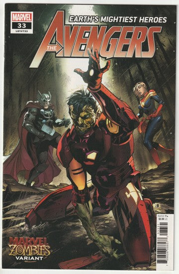 Avengers #33 (LGY #733) (2020) - Ryan Benjamin Marvel Zombies Variant Cover