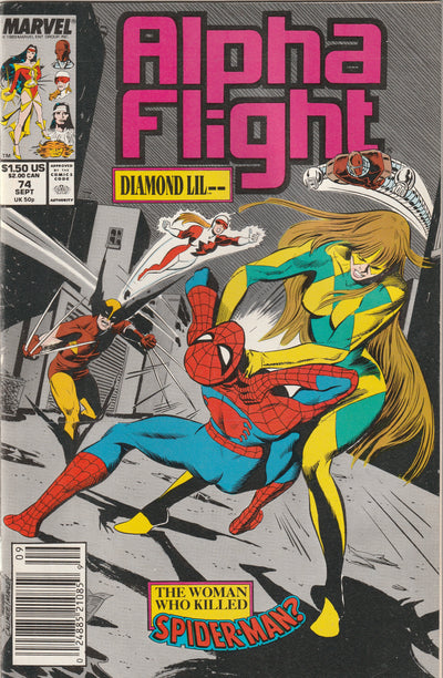 Alpha Flight #74 (1989) - Wolverine, Spider-Man Appearance