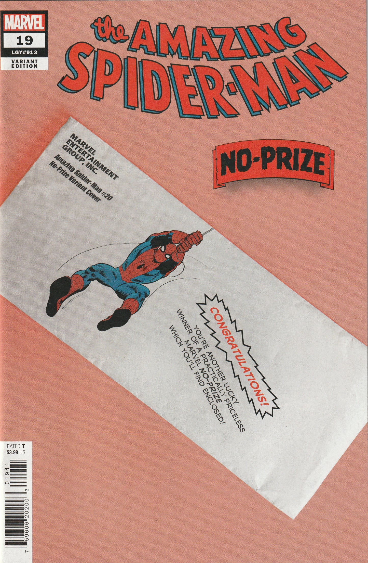 Amazing Spider-Man #19 (LGY #913) (2023) - Variant No Prize Cover