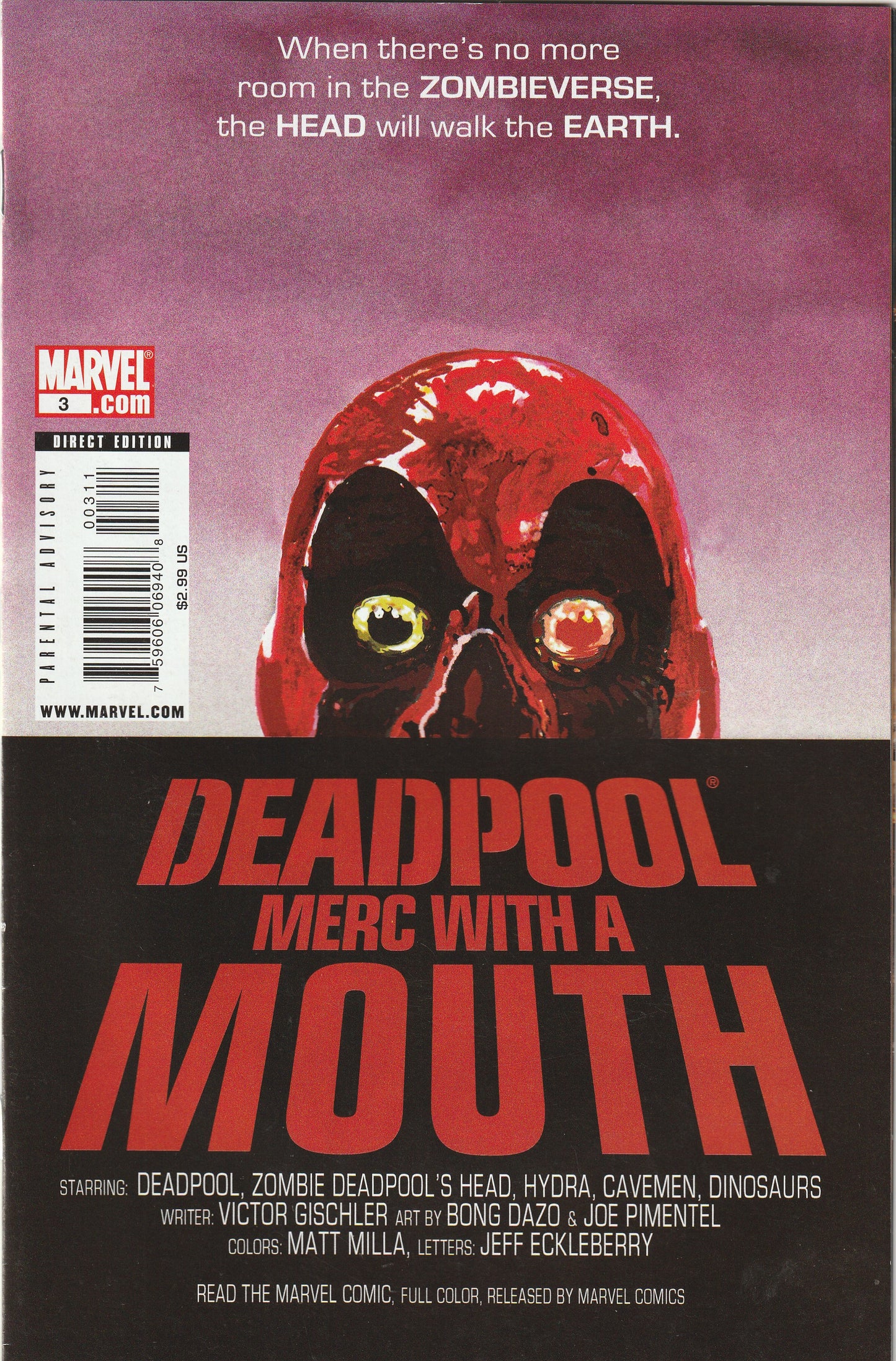 Deadpool: Merc With a Mouth #3 (2009) - Dawn of the Dead Movie Poster Homage