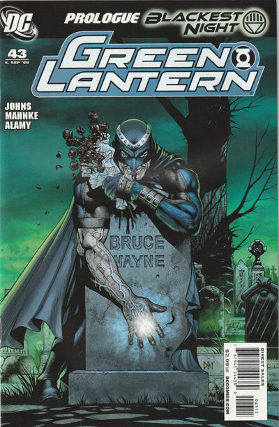 Green Lantern #43 (2009) - 1st Appearance of Black Hand as Black Lantern