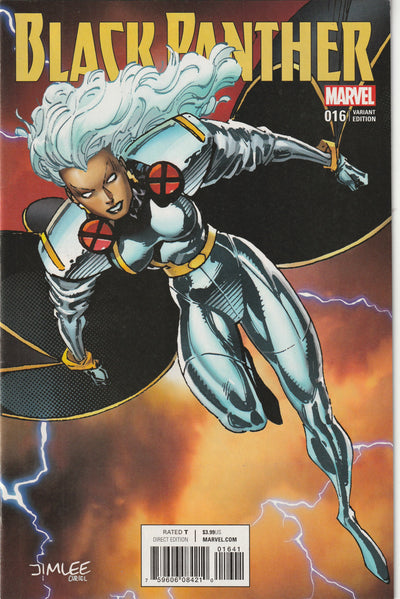 Black Panther #16 (2017) - Jim Lee X-Men Trading Card Variant Cover