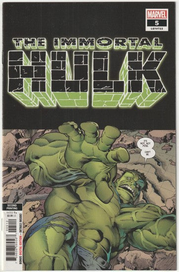 The Immortal Hulk #5 (2019) - James Bennet 2nd Printing Variant Cover