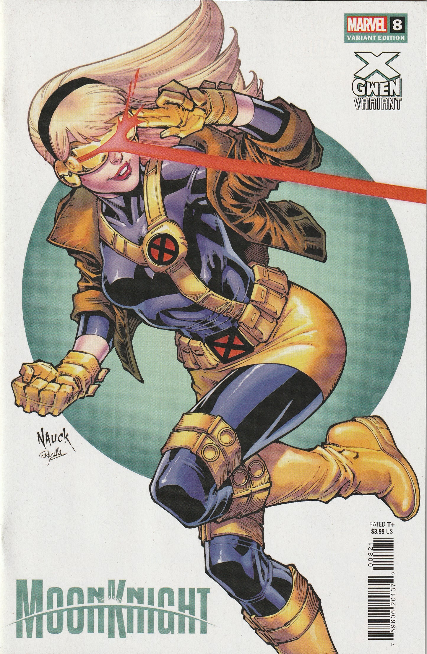 Moon Knight #8 (Vol 10, 2022) - Todd Nauck X-Gwen Variant cover