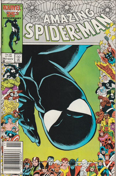 Amazing Spider-Man #282 (1986) - 1st appearance of Alfredo Morelli, Marvel 25th Anniversary Frame