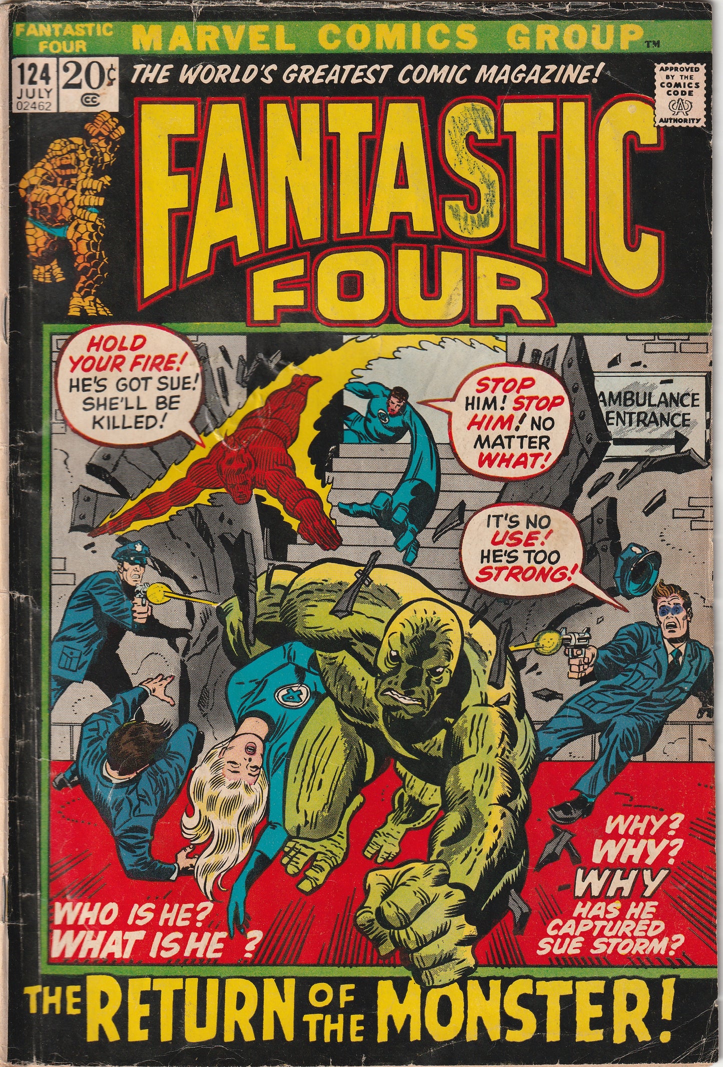 Fantastic Four #124 (1972) - Monster from the Lost Lagoon Appearance