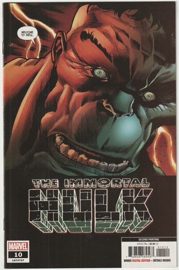 The Immortal Hulk #10, LGY #727 (2019) - James Bennett 2nd Printing Variant Cover