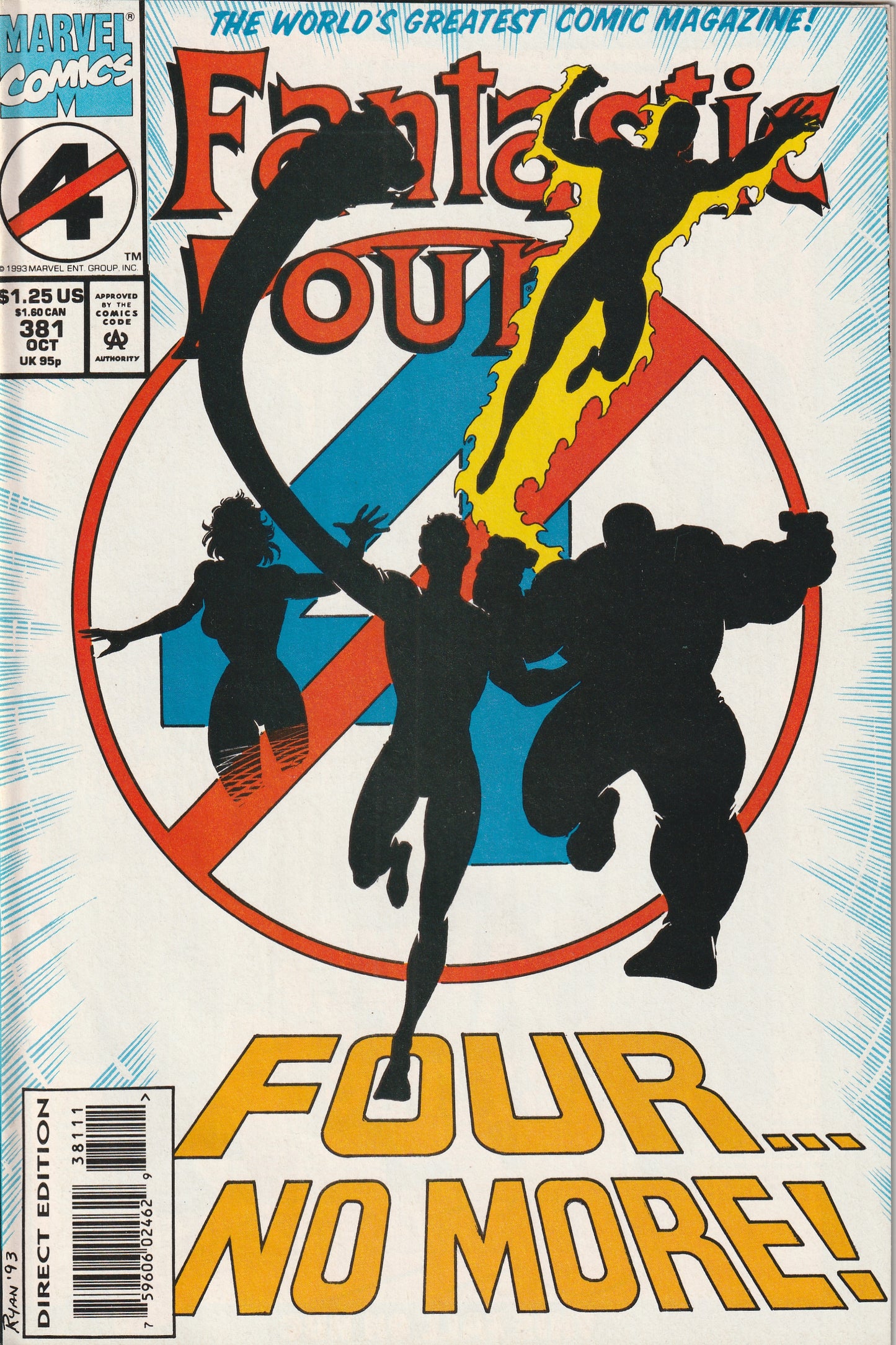 Fantastic Four #381 (1993) - Reed Richards and Doom die?