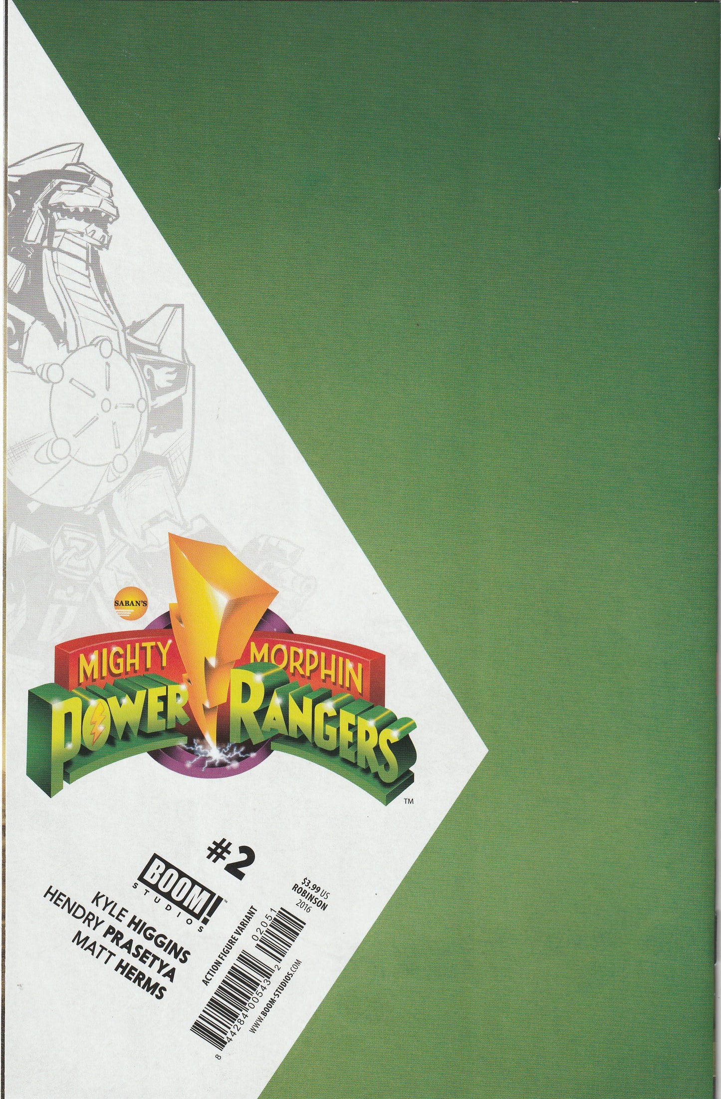Mighty Morphin Power Rangers #2 (2016) - David Ryan Robinson Action Figure Variant Cover