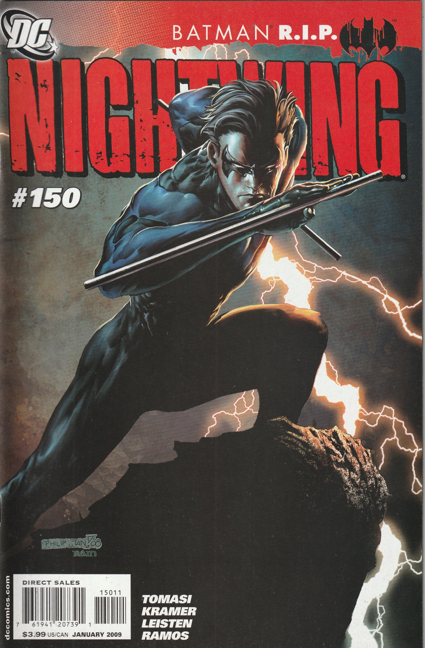 Nightwing #150 (2009) - Batman R.I.P tie-in