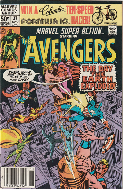 Marvel Super Action #37 (1981) Starring The Avengers - Final issue of series