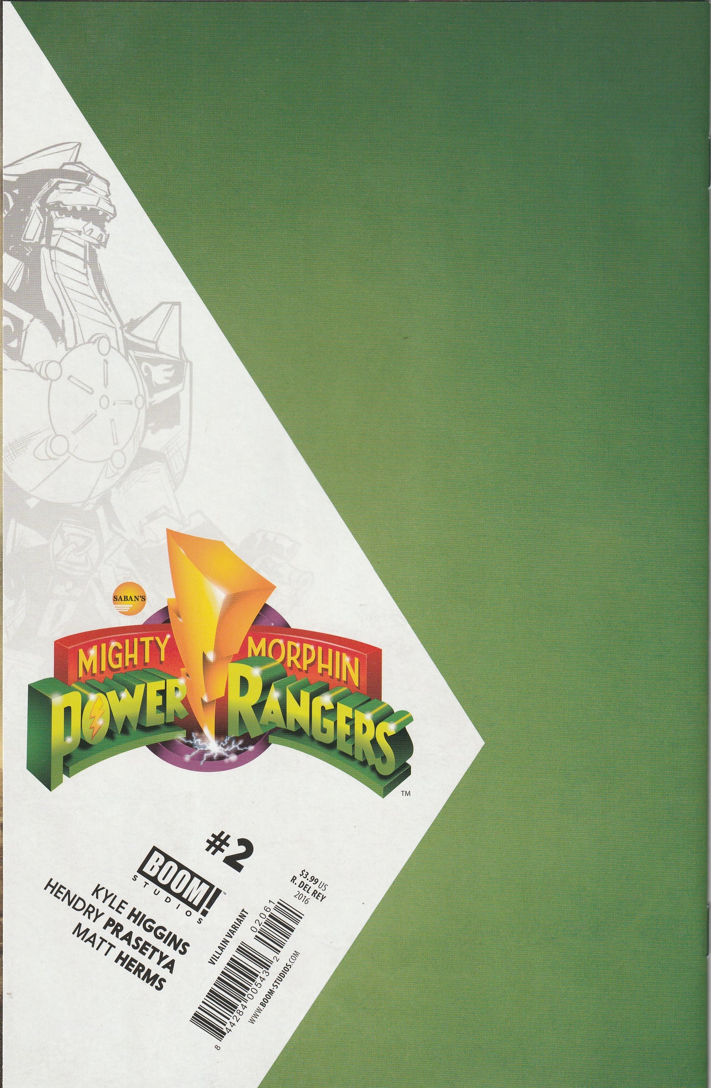 Mighty Morphin Power Rangers #2 (2016) - Vanessa R. Del Rey Villain Variant Cover