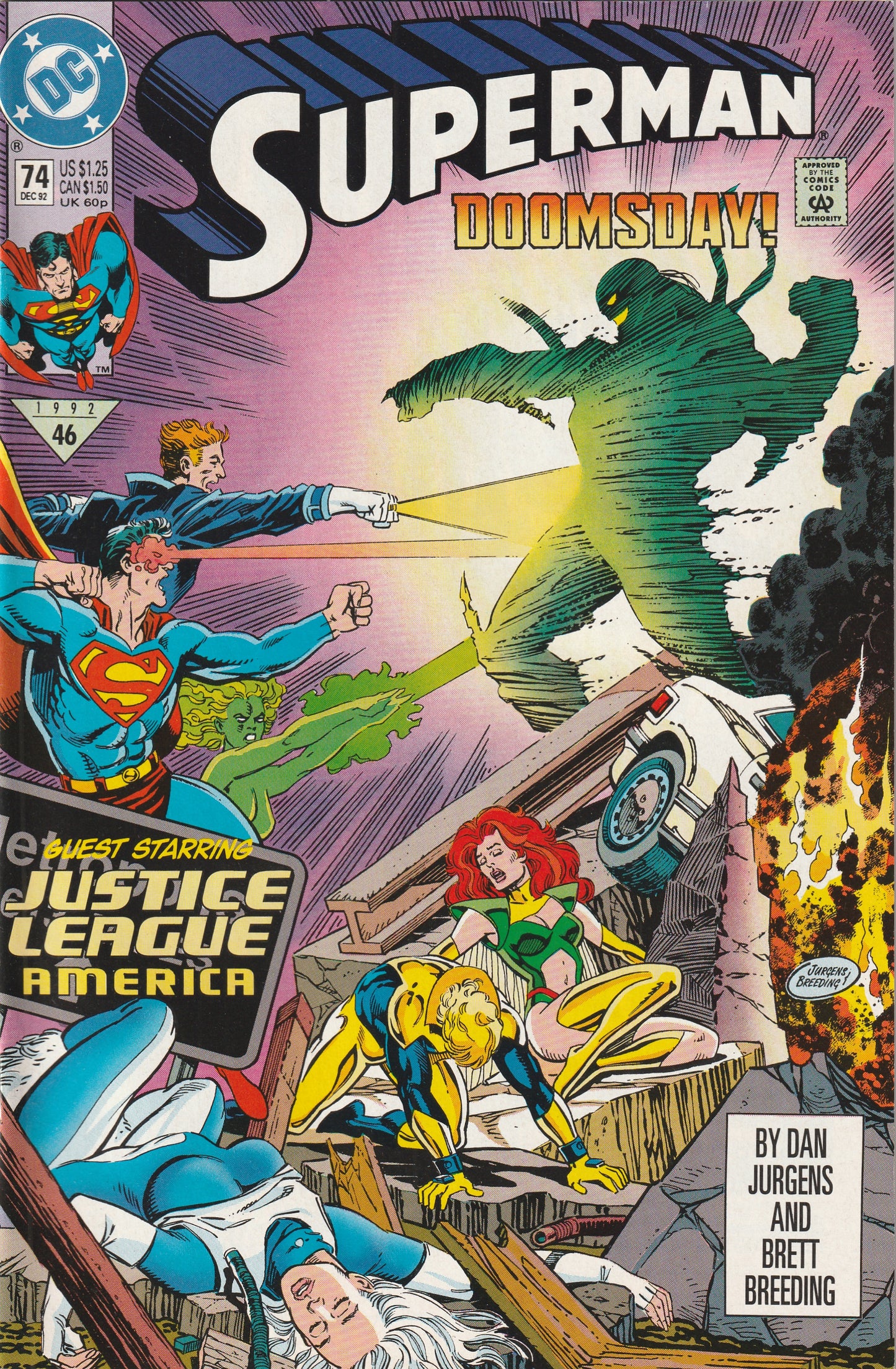 Superman #74 (Vol 2, 1992) - Superman Versus Doomsday