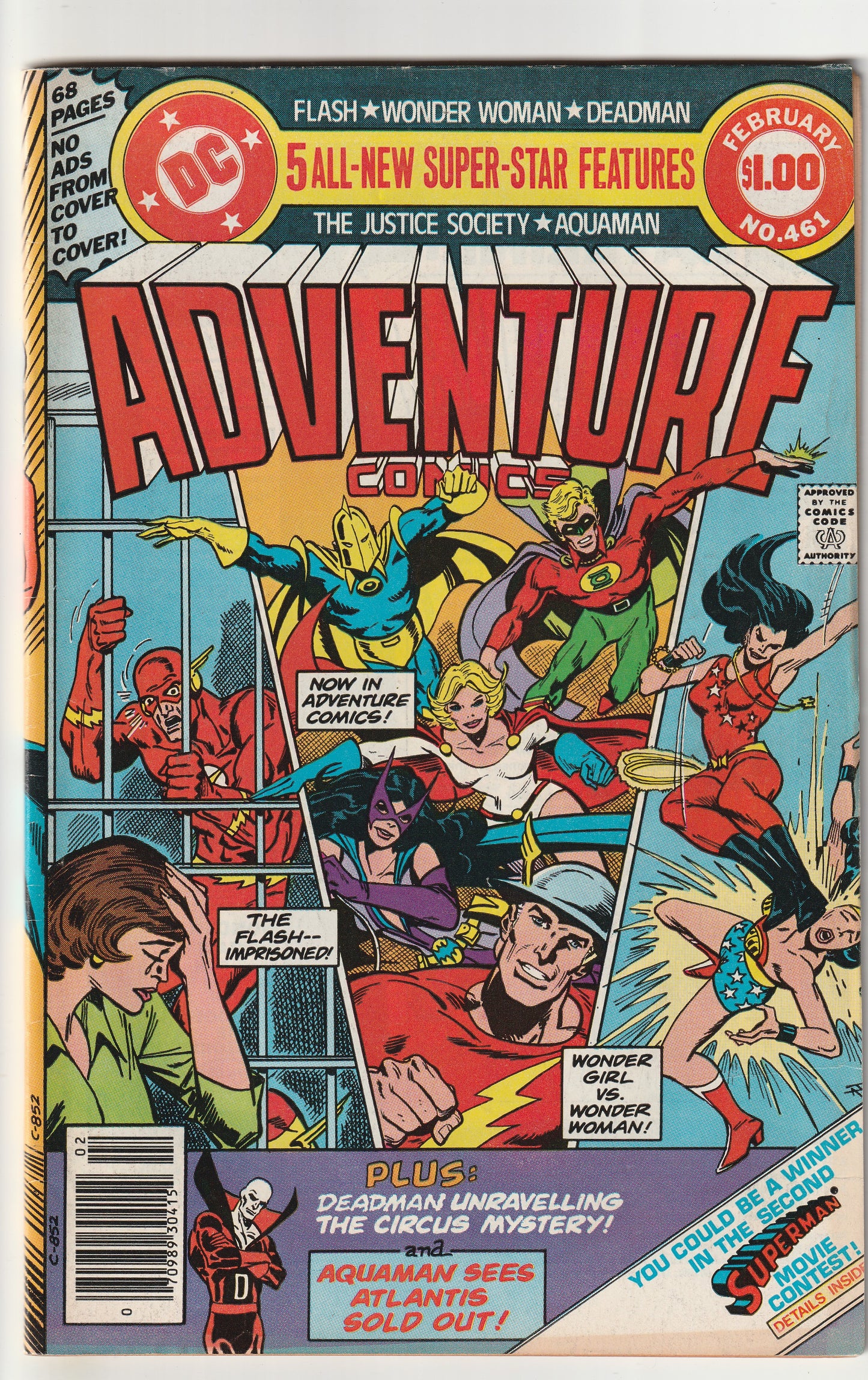 Adventure Comics #461 (1979) - 68 pages, wraparound cover, JSA run begins